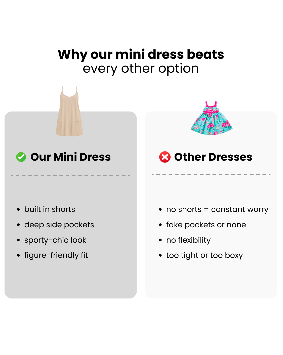 Women's Athletic Sleeveless Mini Dress
